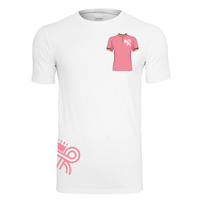 Heurtefeu - Pink Jersey Fitted Stretch T-Shirt - Wit afbeelding