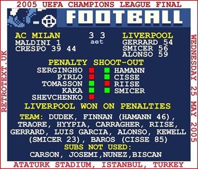 TOFFS Champions League Finale 2005 Liverpool Retrotext T-Shirt W