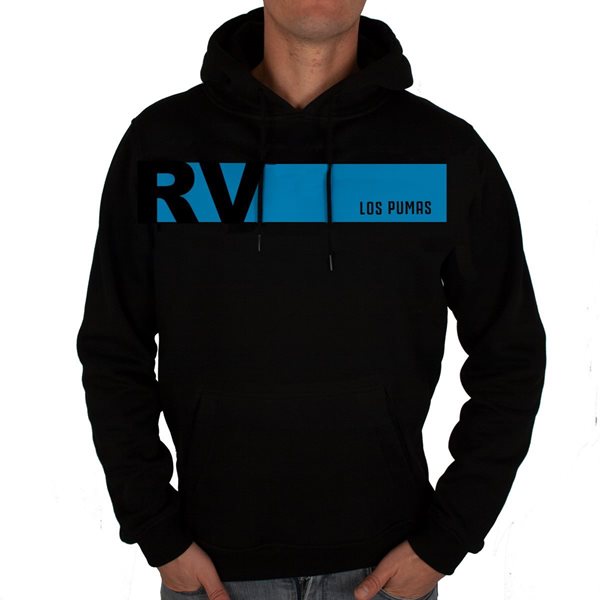 Afbeeldingen van Rugby Vintage - Argentinië Colour Banner Hoodie - Zwart/Lichtblauw