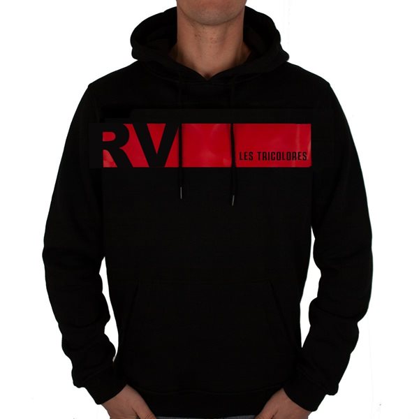 Afbeeldingen van Rugby Vintage - Frankrijk Colour Banner Hoodie- Zwart