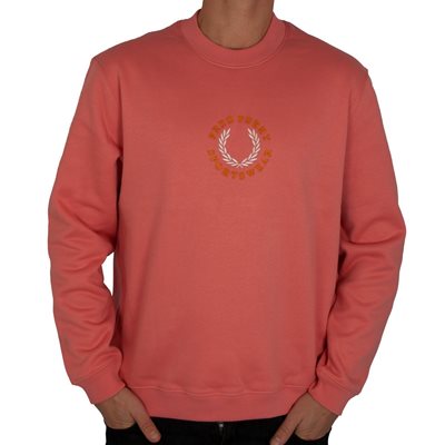 Fred Perry - Branded Fleeceback Sweater - Roze