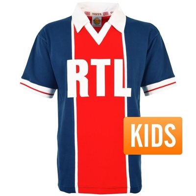 Paris Saint Germain RTL Retro Voetbalshirt 1981-1982 - Kinderen afbeelding