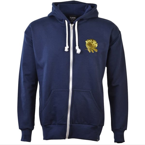 Afbeeldingen van TOFFS - England Rugby 6 Nations Gold Rose Zipped Hoodie - Navy