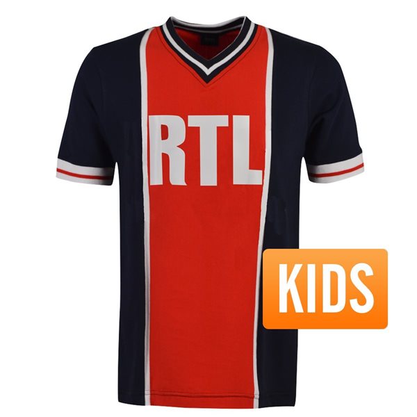 Afbeeldingen van Paris Saint Germain RTL Retro Voetbalshirt 1976-79 - Kinderen