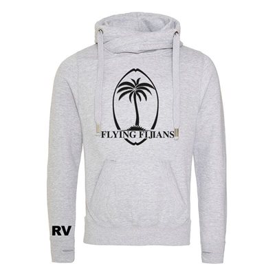 Rugby Vintage - Fiji Cross Neck Hoodie - Grijs afbeelding