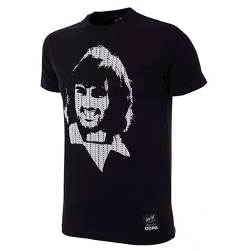 Toon details van COPA Football - George Best Repeat Logo T-Shirt - Zwart Afbeeldingen van COPA Football - George Best Repeat Logo T-Shirt - Zwart