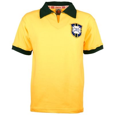 Brazilië Retro Voetbalshirt WK 1958 afbeelding