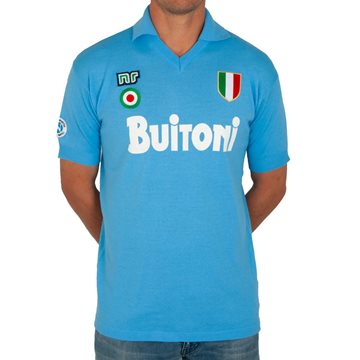 Ennerre - Napoli Buitoni Maradona Official Replica Retro Shirt 1987-1988 Ennerre - Napoli Buitoni Maradona Official Replica Retro Shirt 1987-1988