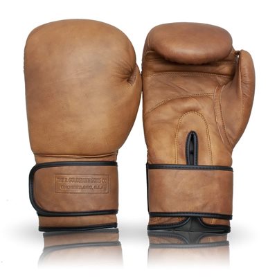 P. Goldsmith & Sons - Retro Boxhandschoenen (Strap Up) - Licht Bruin afbeelding