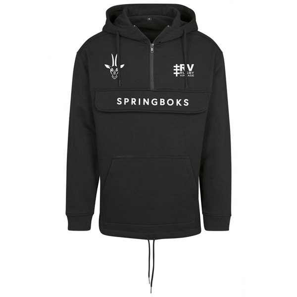 Afbeeldingen van Rugby Vintage - Springboks Anorak Hoodie - Zwart