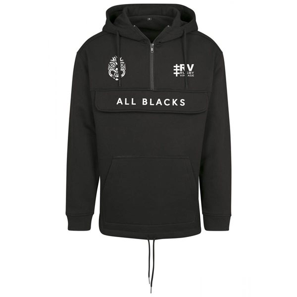 Afbeeldingen van Rugby Vintage - All Blacks Anorak Hoodie - Zwart