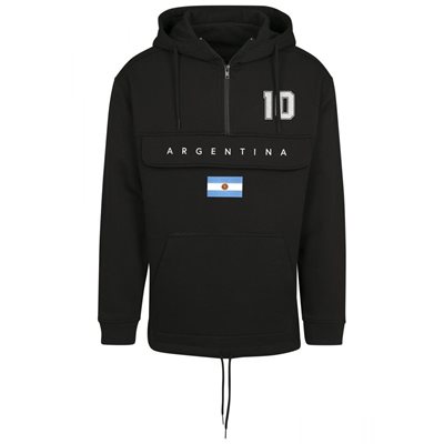 FC Eleven - Argentinië Vlag Anorak Hoodie - Zwart afbeelding