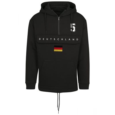 FC Eleven - Duitsland Vlag Anorak Hoodie - Zwart afbeelding