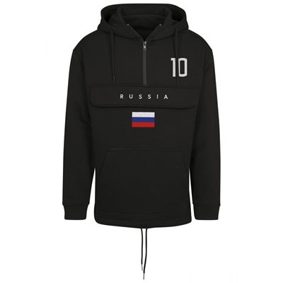 FC Eleven - Russia Vlag Anorak Hoodie - Zwart afbeelding