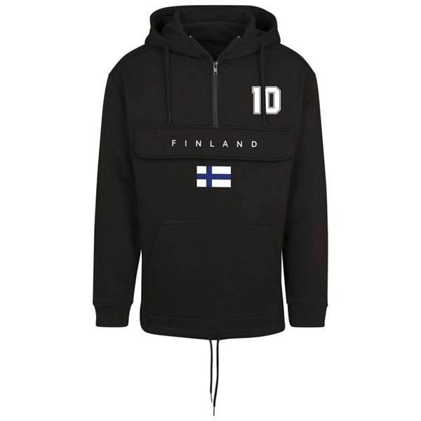 FC Eleven - Finland Flag Anorak Hoodie - Black