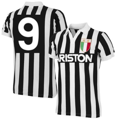Juventus Ariston Retro Shirt 1984-1985 + Nummer 9 afbeelding