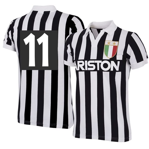 Afbeeldingen van Juventus Ariston Retro Voetbalshirt 1984-1985 + Nummer 11