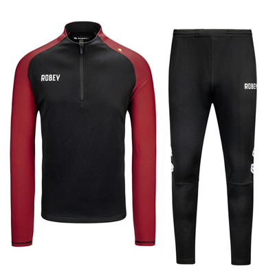 Robey - Performance Half-Zip Trainingspak - Zwart/ Rood afbeelding