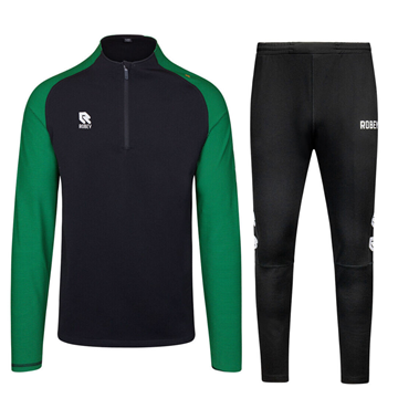 Robey - Performance Half-Zip Trainingspak - Zwart/Groen Robey - Performance Half-Zip Trainingspak - Zwart/Groen