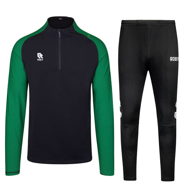 Robey - Performance Half-Zip Trainingspak - Zwart/Groen