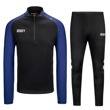Robey - Performance Half-Zip Trainingspak - Zwart/Blauw Robey - Performance Half-Zip Trainingspak - Zwart/Blauw