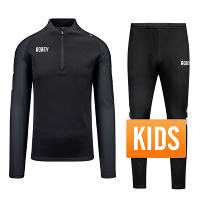 Robey - Performance Half-Zip Trainingspak - Zwart - Kinderen afbeelding
