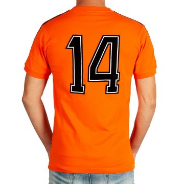Cruijff Holland Retro Shirt WK 1974 + Nummer 14 Cruijff Holland Retro Shirt WK 1974 + Nummer 14