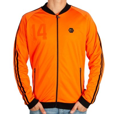Cruyff - Holland Nr. 14 Retro Trainingsjack WK 1974 - Oranje afbeelding