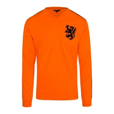 Cruyff - Holland Retro Voetbalshirt WK 1974 + Nummer 14 (Lange Mouwen) afbeelding