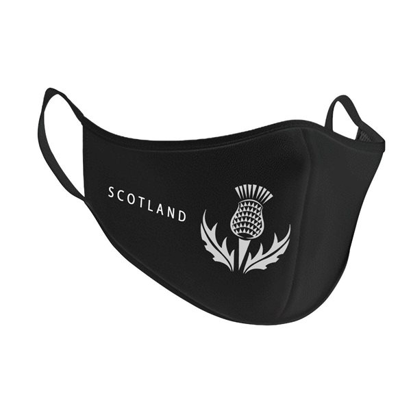 Rugby Vintage - Scotland Face Mask - Black