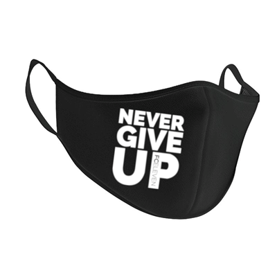 FC Eleven - Never Give Up Mondkapje - Zwart afbeelding