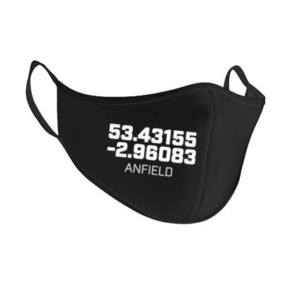 FC Eleven - Anfield Coördinaten Mondkapje - Zwart afbeelding