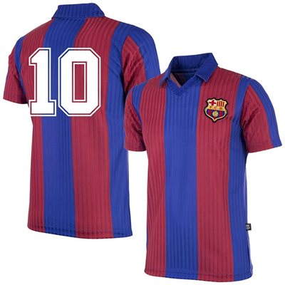 FC Barcelona Retro Voetbalshirt 1990-1991 + Nummer 10 afbeelding