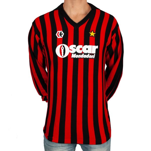 Golazzo! - AC Milan 'RollyGo' Retro Football Shirt 1984-1985 + Number 9