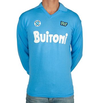 NR Nicola Raccuglia - Napoli Buitoni Official Replica Football Shirt 1986-1987 + Number 10 (Long Sleeve)  NR Nicola Raccuglia - Napoli Buitoni Official Replica Football Shirt 1986-1987 + Number 10 (Long Sleeve)