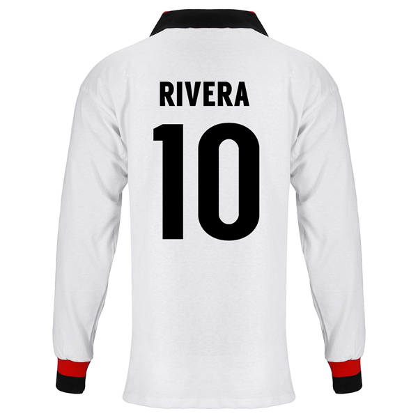 AC Milan Retro Shirt European Cup Final 1963 + Rivera 10
