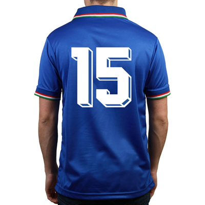 TOFFS - Italy Retro Football Shirt W.C. 1990 + Number 15 (R. Baggio) afbeelding