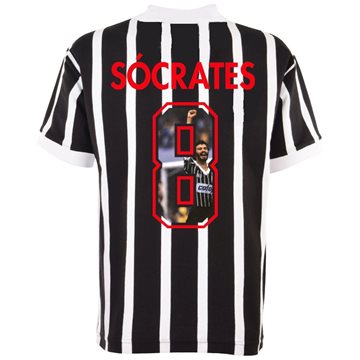 TOFFS - Corinthians Retro Football Shirt 1977 + Socrates 8 (Photo Style) TOFFS - Corinthians Retro Football Shirt 1977 + Socrates 8 (Photo Style)