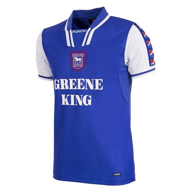 Ipswich Town FC Retro Voetbalshirt 1997-1999 afbeelding