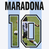 Argentina Retro Football Shirt WC 1986 + Maradona 10 (Photo Style)