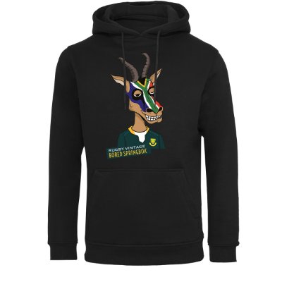 Rugby Vintage - Zuid Afrika Bored Springboks Hoodie - Zwart afbeelding
