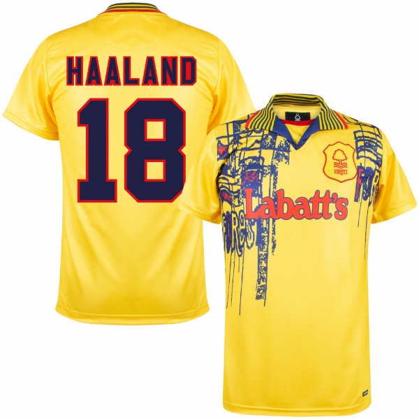 COPA Football - Nottingham Forest Football Retro Shirt Away 1995-1997 + Haaland 18
