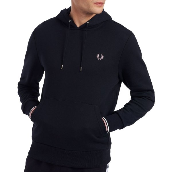Fred Perry - Tipped Hooded Sweater - Navy