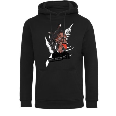 Rugby Vintage - Nieuw-Zeeland All Blacks 'Bored' Maori Hoodie - Zwart afbeelding