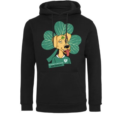 Rugby Vintage - Ierland Bored Ground Dog Hoodie - Zwart afbeelding
