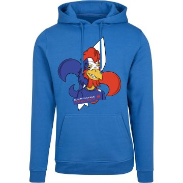 Rugby Vintage - France Bored Gallic Rooster Hoodie - Blue Rugby Vintage - France Bored Gallic Rooster Hoodie - Blue