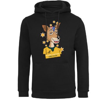 Rugby Vintage - Australië 'Bored' Wallaby Hoodie - Zwart Rugby Vintage - Australië 'Bored' Wallaby Hoodie - Zwart