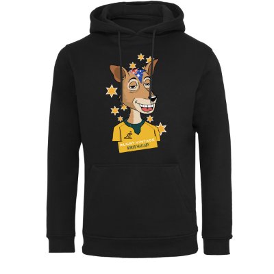 Rugby Vintage - Australië 'Bored' Wallaby Hoodie - Zwart afbeelding