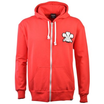 Wales 1905 Retro Rugby Zipped Hoodie - Rood afbeelding