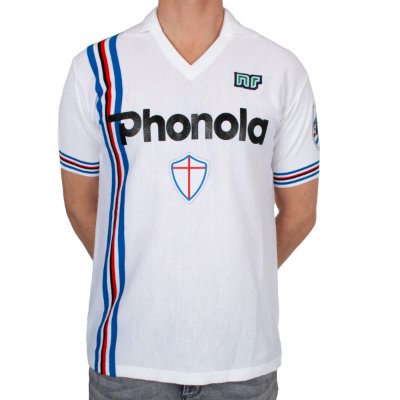NR Nicola Raccuglia - Sampdoria Official Retro Shirt Uit 1986-1987 + N afbeelding